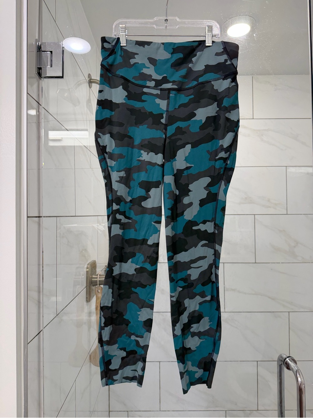 lululemon athletica Teal Blue and Black Camo Leggings